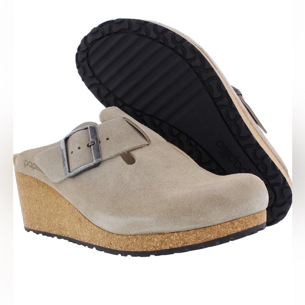 Birkenstock Papillio Fanny Slip-on Buckle WedgeClog Mules 42 size 11